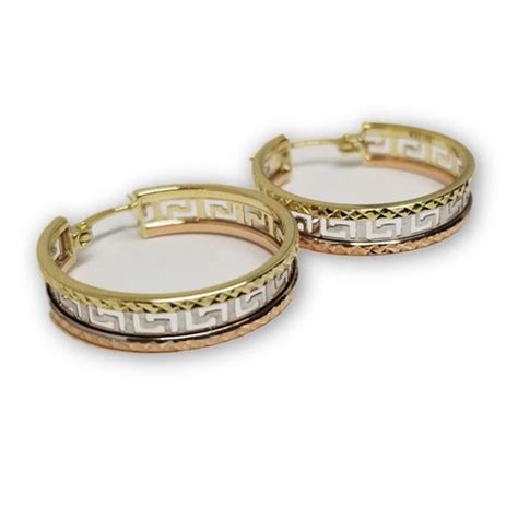 boucle d oreille anneau versace|Boucles d’Oreilles de Luxe Femme .